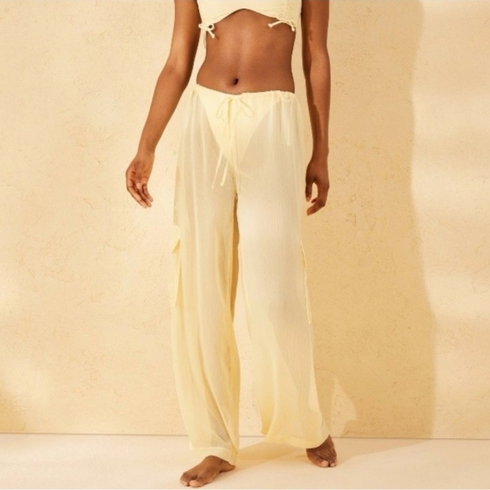 Wild Fable Sheer Wide Leg Beach Pants NWT | Resort Vacation Cover Up XS